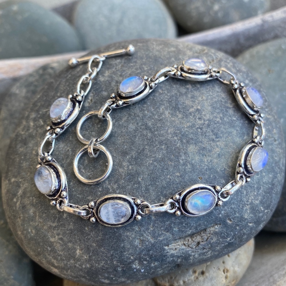 Sundance moonstone bracelet sterling silver stone gemstone tennis birthstone gem